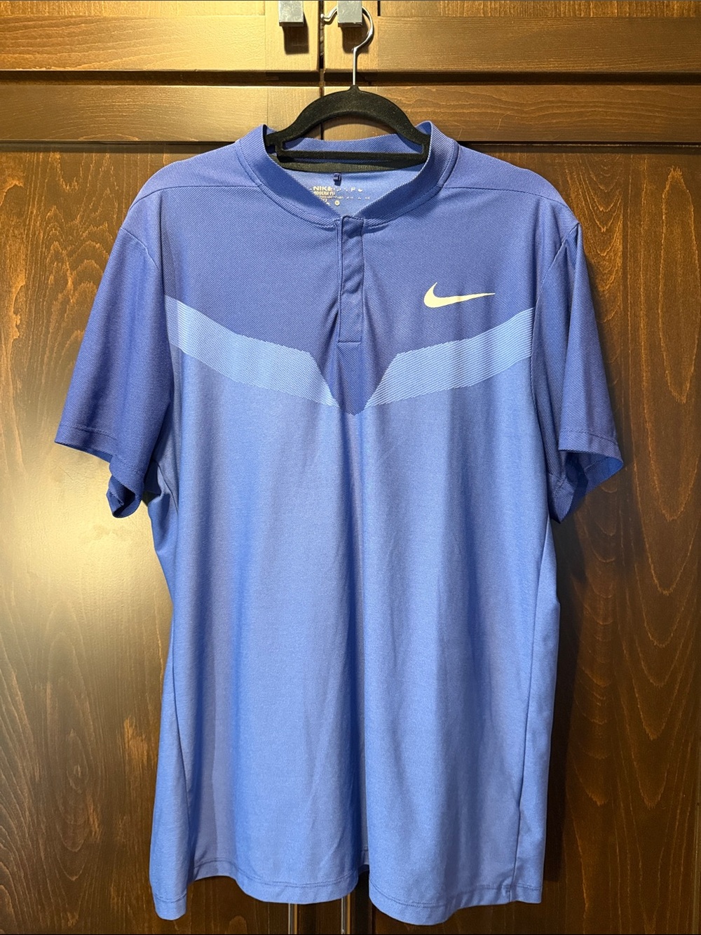 Nike Golf Men’s Dri-Fit Royal Blue Short-Sleeve Athletic Polo Size XL